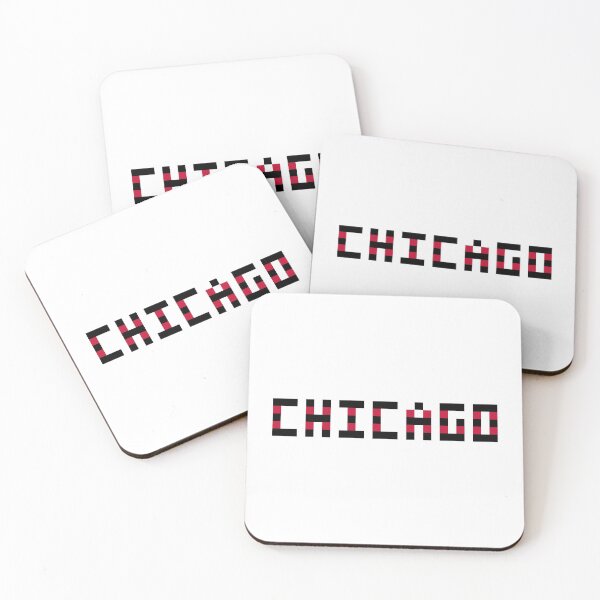 Item preview, Pixel NHL Chicago in Away Colors (Black Red) designed and sold by gkillerb.