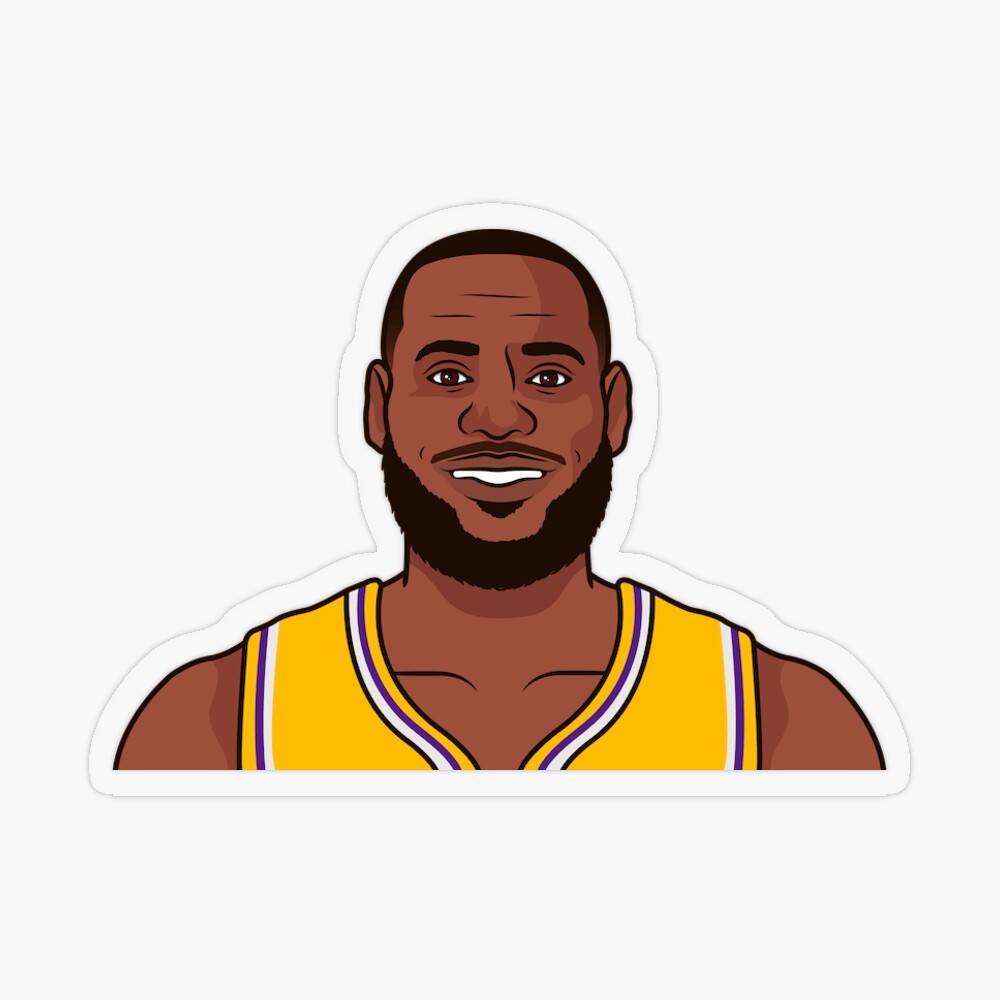 LeBron James Jersey Sticker for Sale by designsheaven