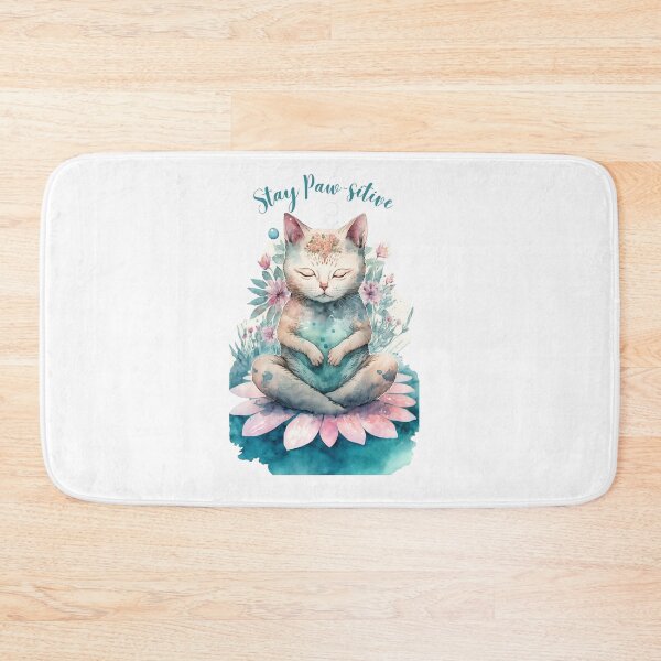 Item preview,  Stay Paw-sitive Yoga Cat 04 designed and sold by printiesart.