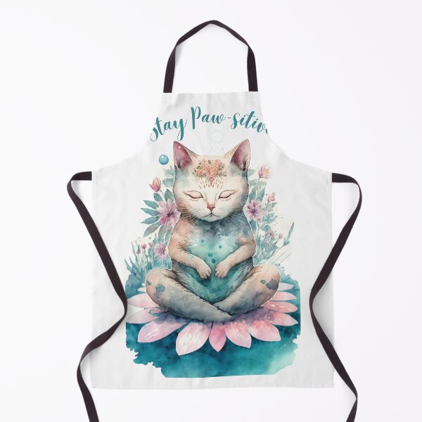 Item preview,  Stay Paw-sitive Yoga Cat 04 designed and sold by printiesart.