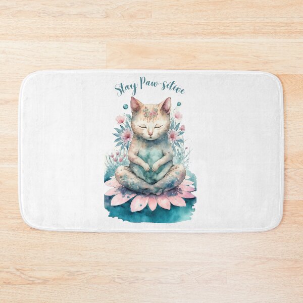 Item preview,  Stay Paw-sitive Yoga Cat 05 designed and sold by printiesart.