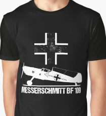 Messerschmitt BF109 Warbird T-Shirt ME109 German WW2 Military Aircraft Graphic T-Shirt