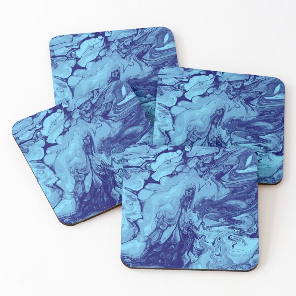 Artikelvorschau, Vivid Blue Palette 15 Marble Fluid Art entworfen und verkauft von Janzay.