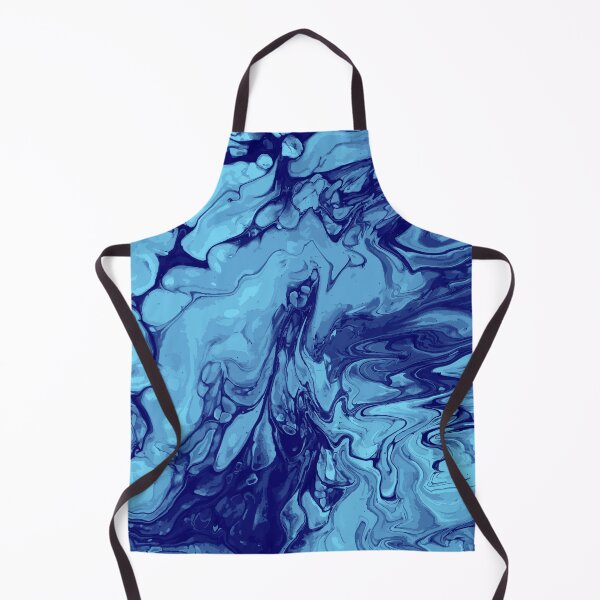 Aperçu de l'œuvre  Vivid Blue Palette 15 Marble Fluid  Art  créée et vendue par Janzay.