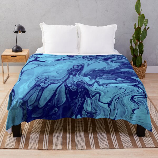 Artikelvorschau,  Vivid Blue Palette 15 Marble Fluid  Art  entworfen und verkauft von Janzay.