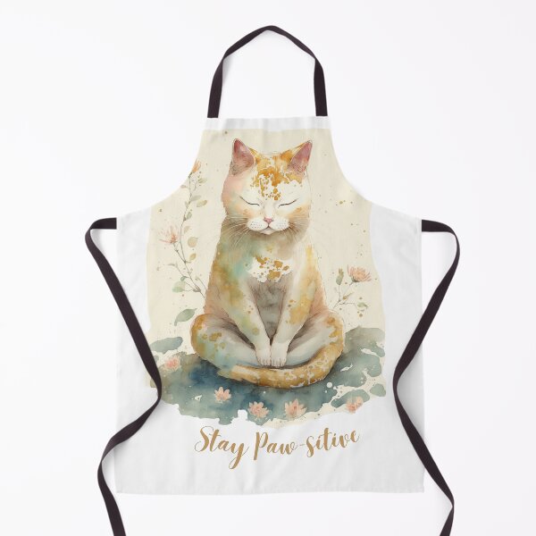 Item preview, Stay Paw-sitive Yoga Cat 06 designed and sold by printiesart.