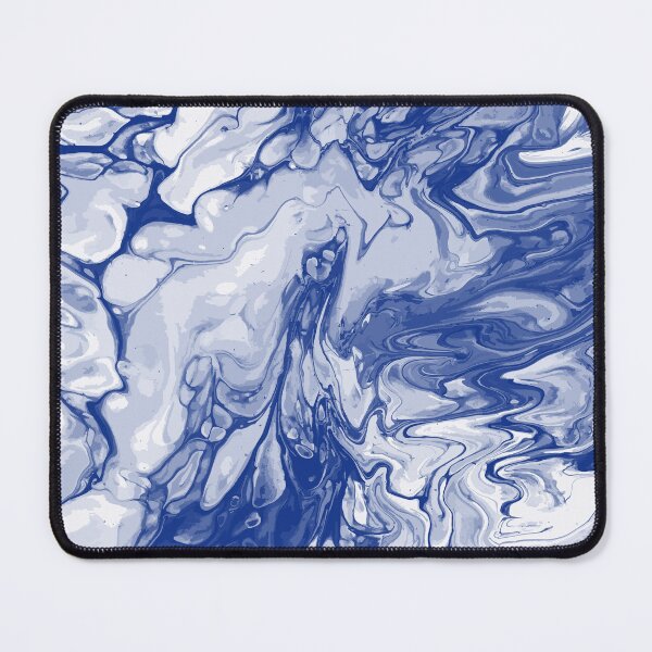 Aperçu de l'œuvre Vivid Blue Palette 17 Marble Fluid Art créée et vendue par Janzay.