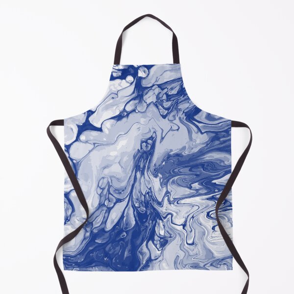Aperçu de l'œuvre Vivid Blue Palette 17 Marble Fluid  Art  créée et vendue par Janzay.