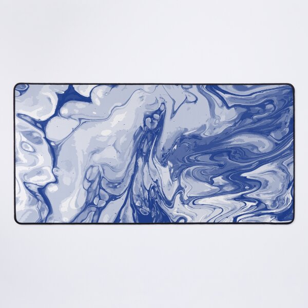 Aperçu de l'œuvre Vivid Blue Palette 17 Marble Fluid Art créée et vendue par Janzay.