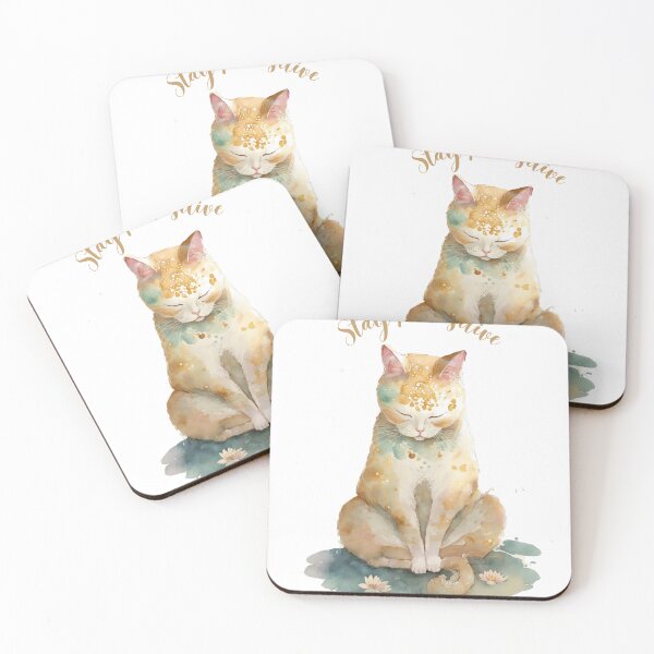 Item preview,  Stay Paw-sitive Yoga Cat designed and sold by printiesart.