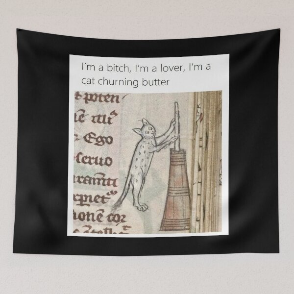 Item preview, I'm a lover I'm a cat churning butter - Thanksgiving, Christmas And Birthday Party Gift Ideas for Classic Memes Lovers and Fans designed and sold by Memeing Everything.