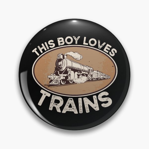 Item preview, This Boy Loves Trains Engine Conductor Vintage Boys Train Gear designed and sold by DynamicDesign.