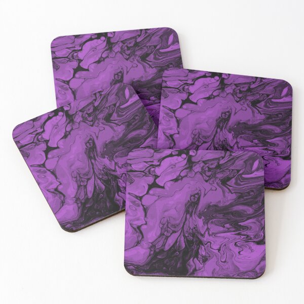 Artikelvorschau, Vivid Purple Palette 6 Marble Fluid  Art  entworfen und verkauft von Janzay.