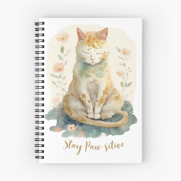 Item preview,  Stay Paw-sitive Yoga Cat 09 designed and sold by printiesart.