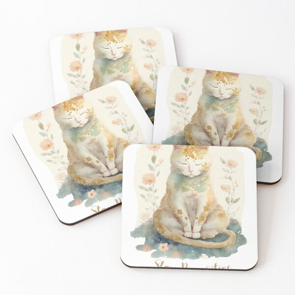 Item preview,  Stay Paw-sitive Yoga Cat 09 designed and sold by printiesart.
