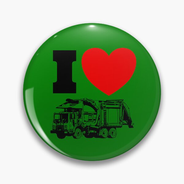 Item preview, I Love Garbage Trucks Red Heart Trash Day Garbage Truck Gear designed and sold by DynamicDesign.