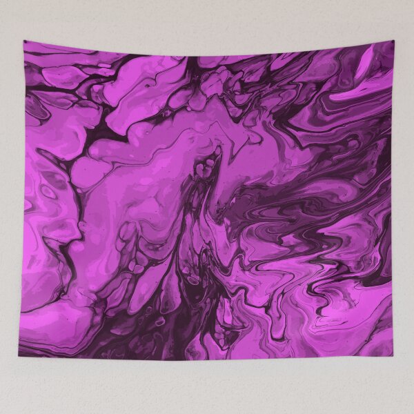 Aperçu de l'œuvre Vivid Purple Palette 8 Marble Fluid Art créée et vendue par Janzay.
