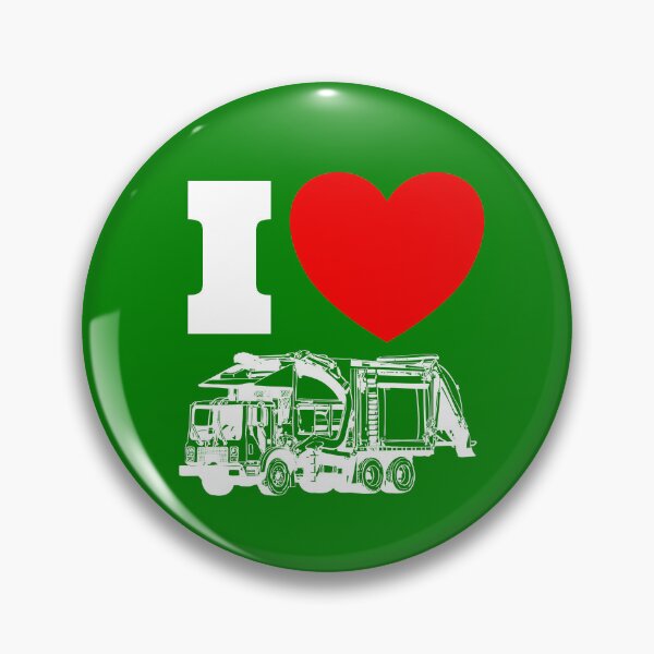 Item preview, I Love Garbage Trucks Red Heart Trash Day Garbage Truck Gear designed and sold by DynamicDesign.