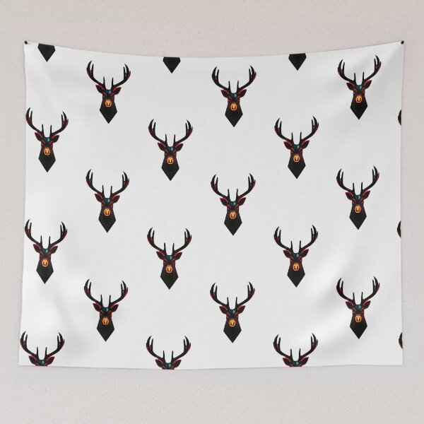 Item preview, black and red stag head designed and sold by optimusprime39.