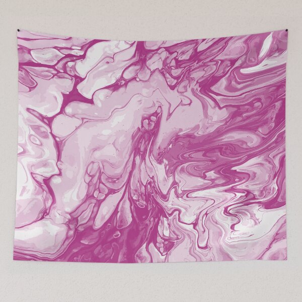 Aperçu de l'œuvre Vivid Pink Palette 1 Marble Fluid Art créée et vendue par Janzay.