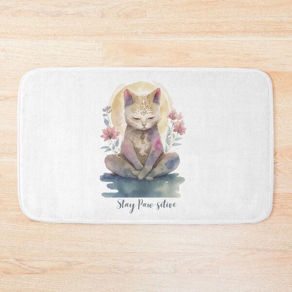 Item preview,  Stay Paw-sitive Yoga Cat 11 designed and sold by printiesart.