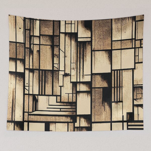 Item preview, Abstract Gothic Tan Grunge Mosaic Pattern Art designed and sold by Beholder Images.