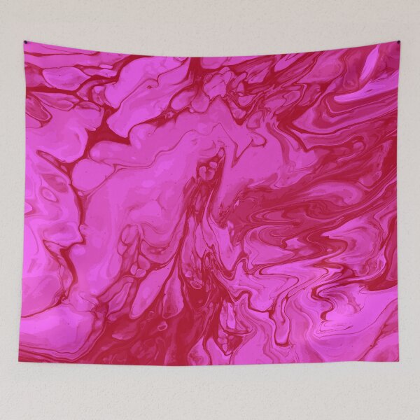 Aperçu de l'œuvre Vivid Pink Palette 3 Marble Fluid Art créée et vendue par Janzay.