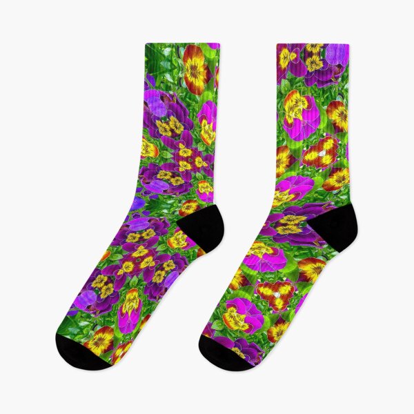 Item preview, Colorful Pansy Pattern designed and sold by Patternflower.