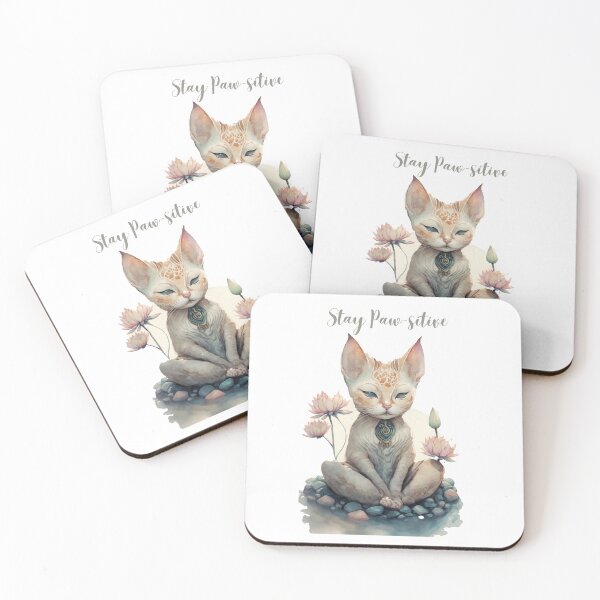 Item preview,  Stay Paw-sitive Yoga Cat 12 designed and sold by printiesart.