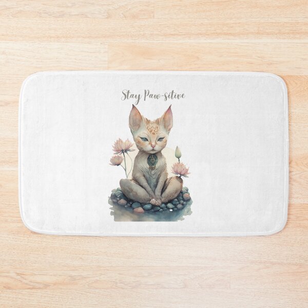 Item preview,  Stay Paw-sitive Yoga Cat 12 designed and sold by printiesart.