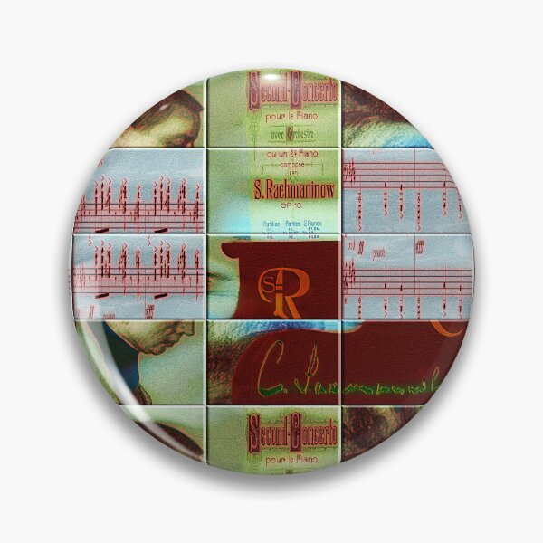 Item preview,  AMAZING PAINTING ABSTRACT PORTRAIT OF SERGEI RACHMANINOFF PIANIST MUSICIAN COMPOSER - CLASSICAL MUSIC SCORE - PATCHWORK SIGNATURE designed and sold by Ralek.