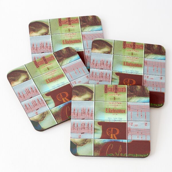 Item preview,  AMAZING PAINTING ABSTRACT PORTRAIT OF SERGEI RACHMANINOFF PIANIST MUSICIAN COMPOSER - CLASSICAL MUSIC SCORE - PATCHWORK SIGNATURE designed and sold by Ralek.