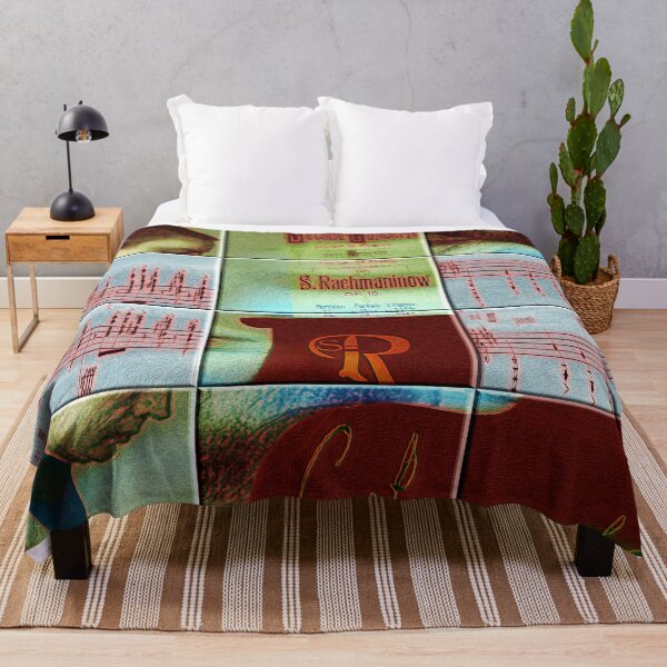 Item preview,  AMAZING PAINTING ABSTRACT PORTRAIT OF SERGEI RACHMANINOFF PIANIST MUSICIAN COMPOSER - CLASSICAL MUSIC SCORE - PATCHWORK SIGNATURE designed and sold by Ralek.