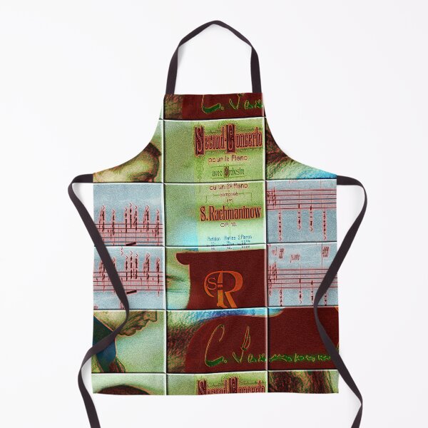 Item preview,  AMAZING PAINTING ABSTRACT PORTRAIT OF SERGEI RACHMANINOFF PIANIST MUSICIAN COMPOSER - CLASSICAL MUSIC SCORE - PATCHWORK SIGNATURE designed and sold by Ralek.