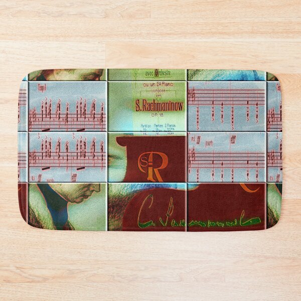 Item preview,  AMAZING PAINTING ABSTRACT PORTRAIT OF SERGEI RACHMANINOFF PIANIST MUSICIAN COMPOSER - CLASSICAL MUSIC SCORE - PATCHWORK SIGNATURE designed and sold by Ralek.