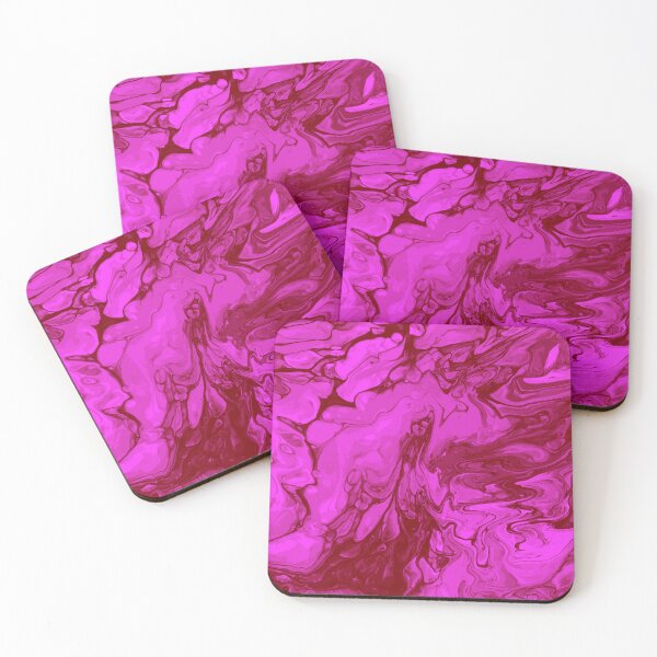 Artikelvorschau, Vivid Pink Palette 4 Marble Fluid Art entworfen und verkauft von Janzay.