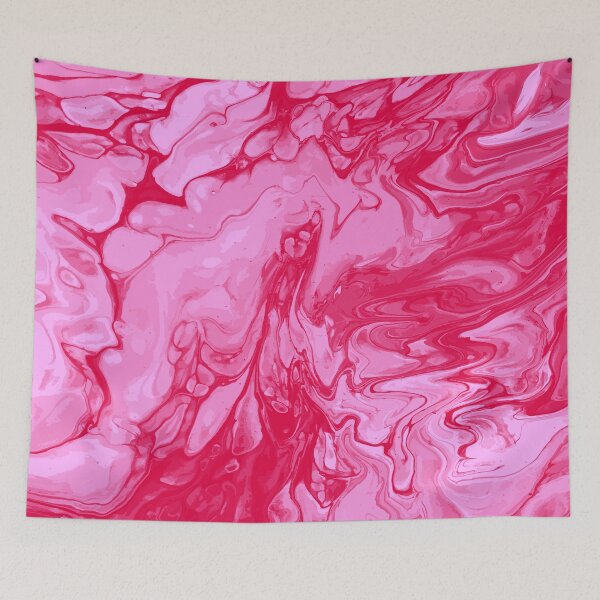 Aperçu de l'œuvre Vivid Pink Palette 5 Marble Fluid Art créée et vendue par Janzay.