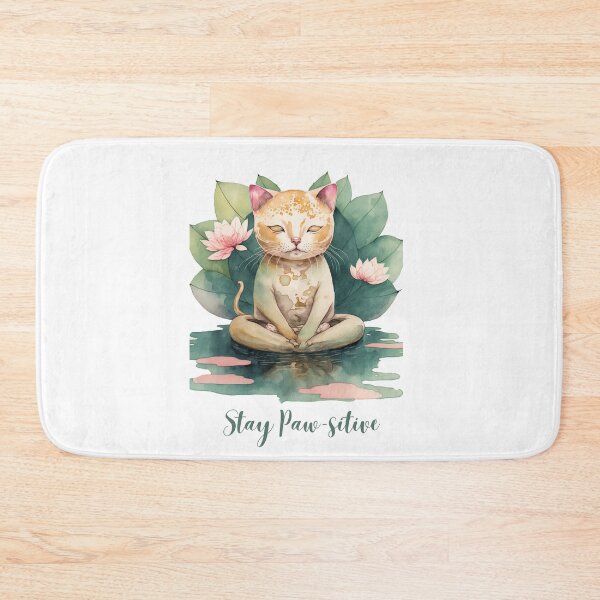Item preview,  Stay Paw-sitive Yoga Cat 13 designed and sold by printiesart.