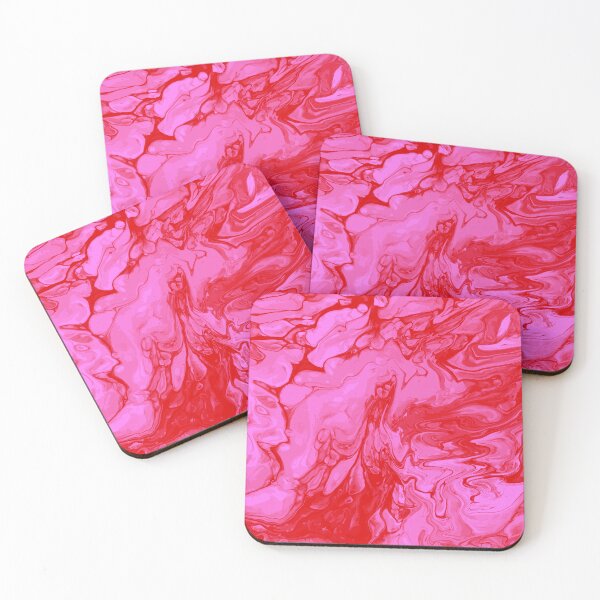 Artikelvorschau, Vivid Pink Palette 7 Marble Fluid Art entworfen und verkauft von Janzay.