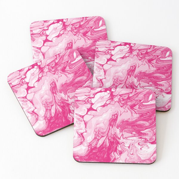 Artikelvorschau, Vivid Pink Palette 6 Marble Fluid Art entworfen und verkauft von Janzay.