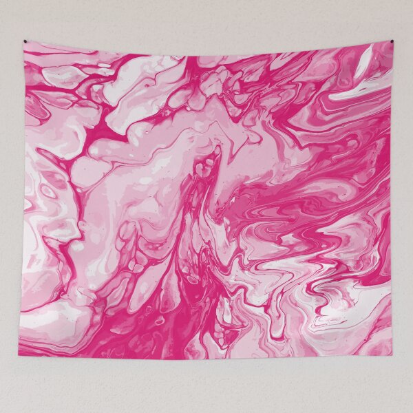 Aperçu de l'œuvre Vivid Pink Palette 6 Marble Fluid Art créée et vendue par Janzay.