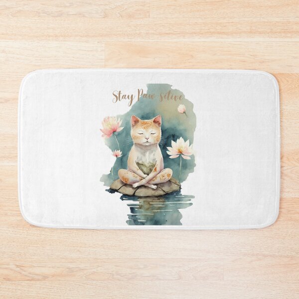 Item preview,  Stay Paw-sitive Yoga Cat 14 designed and sold by printiesart.