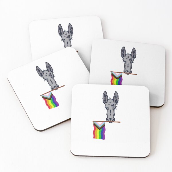 Item preview, Progress Pride Flag Democratic Progressive Donkey designed and sold by gillys.
