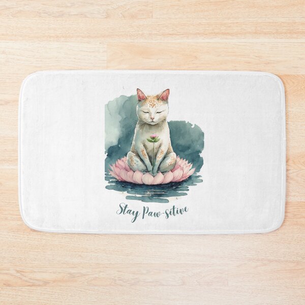 Item preview,  Stay Paw-sitive Yoga Cat 15 designed and sold by printiesart.