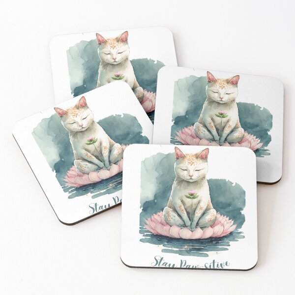 Item preview,  Stay Paw-sitive Yoga Cat 15 designed and sold by printiesart.
