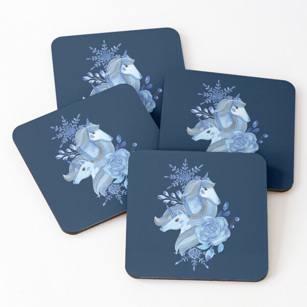 Item preview, Blue unicorn watercolor  designed and sold by pinkyfish1010.