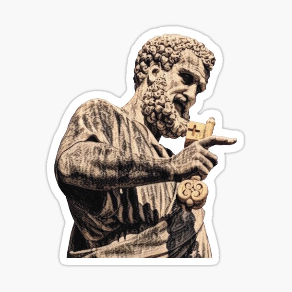 Item preview, A Charcoal Sketch of Saint Peter Statue in Homonymous Square, Vatican City, Rome, Italy designed and sold by deepakrode7.