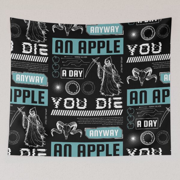Item preview, An Apple A Day You Die Anyway Sci-fi designed and sold by NinniSilver.
