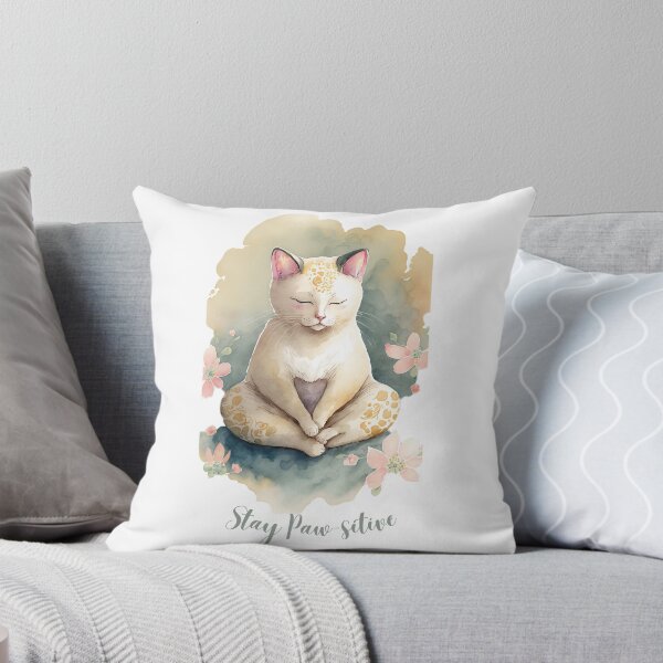 Item preview,  Stay Paw-sitive Yoga Cat 16 designed and sold by printiesart.