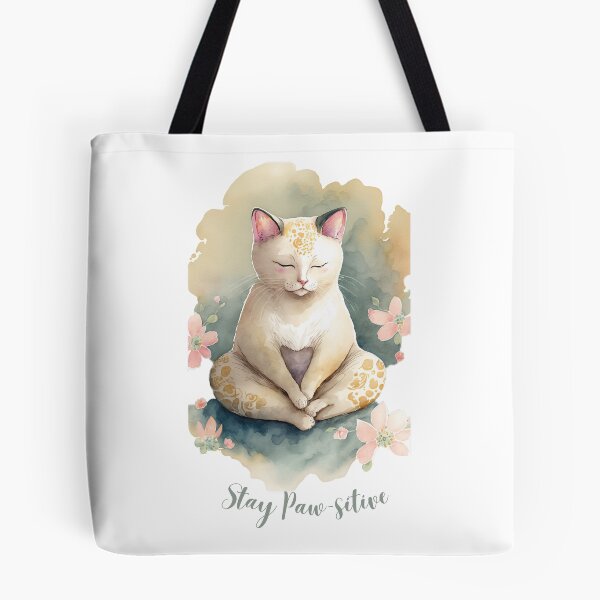 Item preview,  Stay Paw-sitive Yoga Cat 16 designed and sold by printiesart.